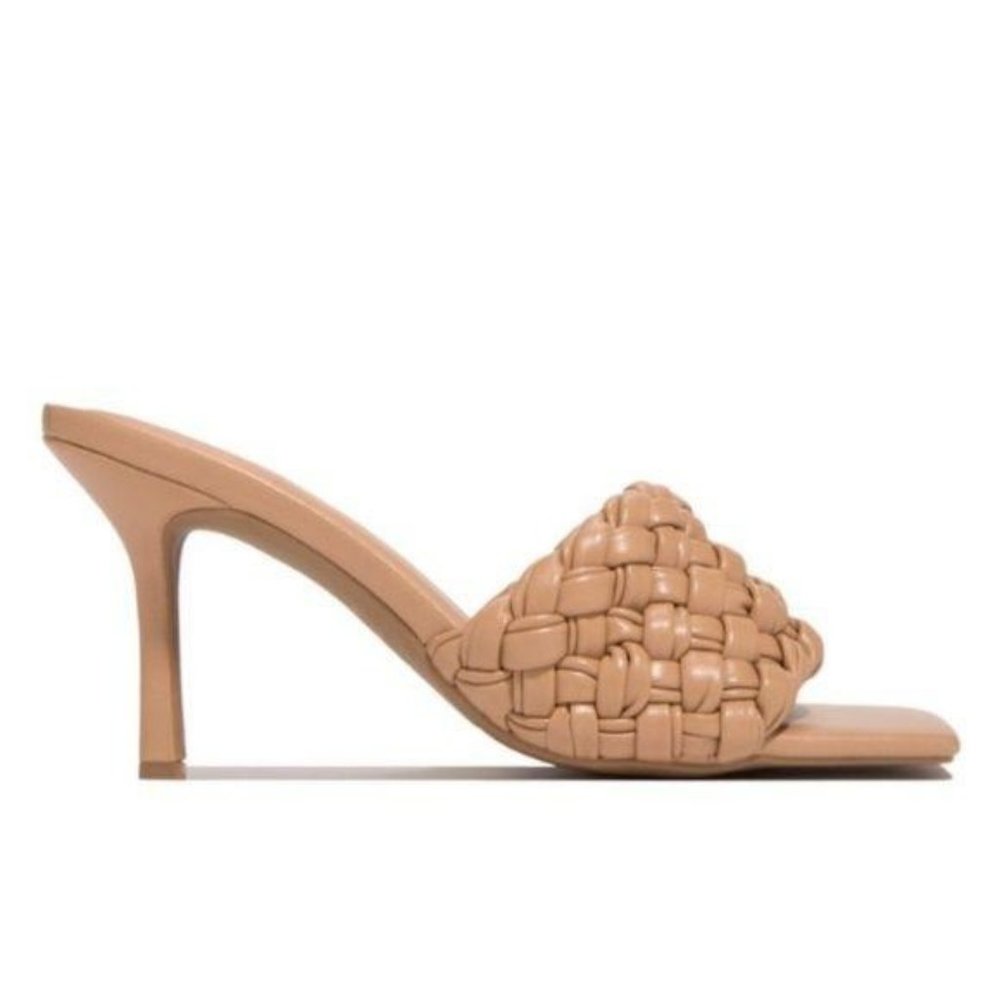 Braided Strap Mules in Tan Nude - Picture 2 of 6